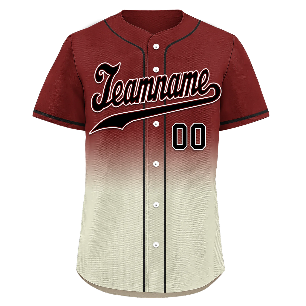 Custom Red Grey Fade Fashion Personalized Authentic Baseball Jersey BSBJ01-D0a70fa - Coolcustomize