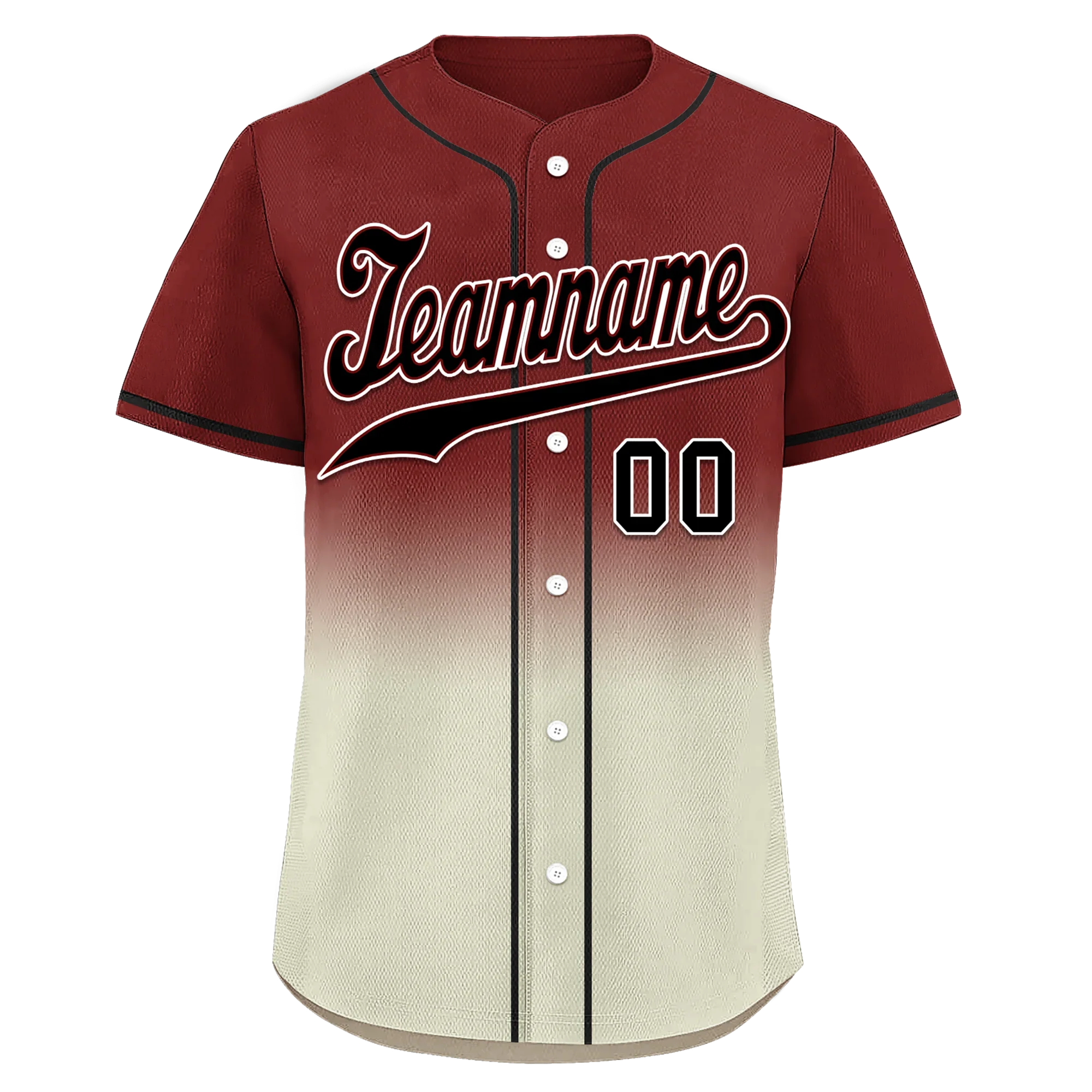 Custom Red Grey Fade Fashion Personalized Authentic Baseball Jersey BSBJ01-D0a70fa - Coolcustomize