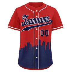 Custom Red Blue City Edition Personalized Authentic Baseball Jersey BSBJ01-D017123