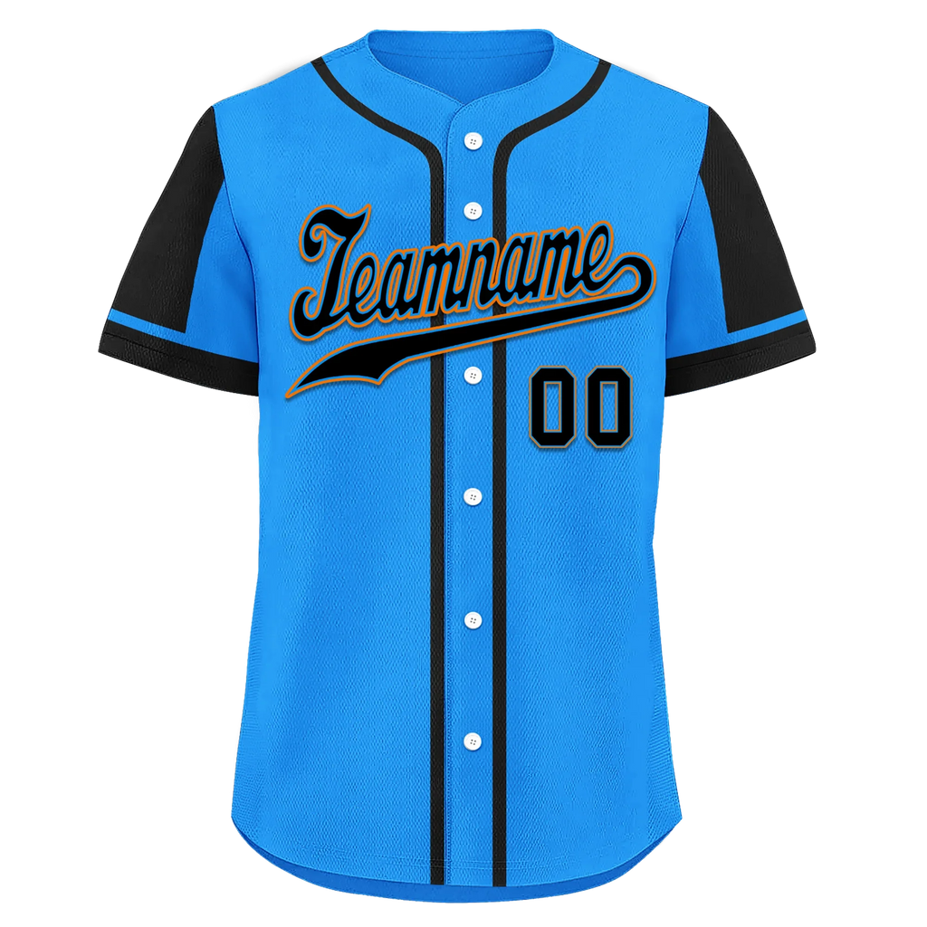 Custom Blue Black Raglan Sleeves Personalized Authentic Baseball Jersey BSBJ01-D017209 - Coolcustomize
