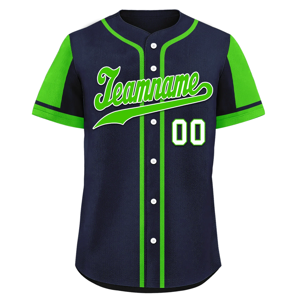 Custom Blue Green Raglan Sleeves Personalized Authentic Baseball Jersey BSBJ01-D017181 - Coolcustomize