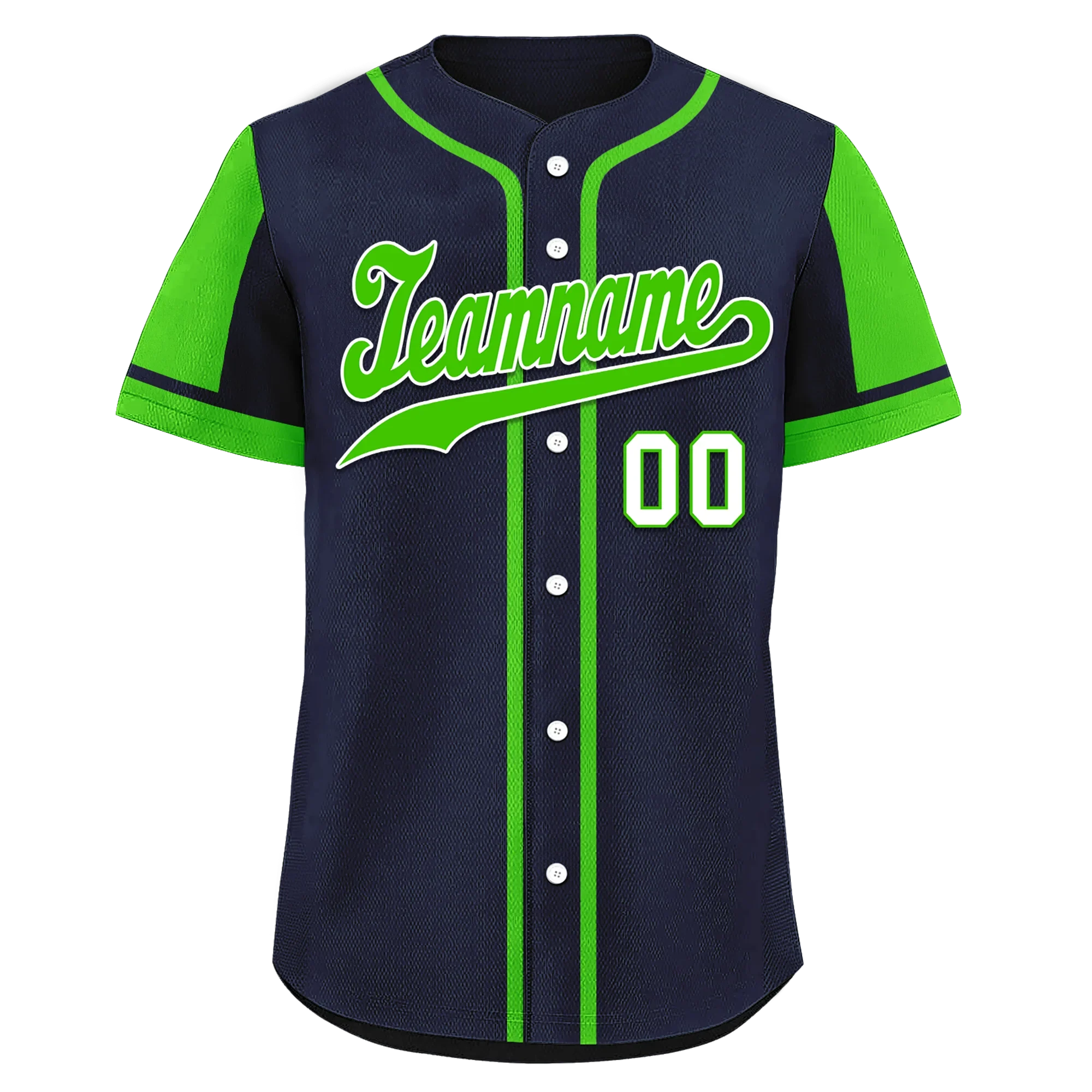 Custom Blue Green Raglan Sleeves Personalized Authentic Baseball Jersey BSBJ01-D017181 - Coolcustomize