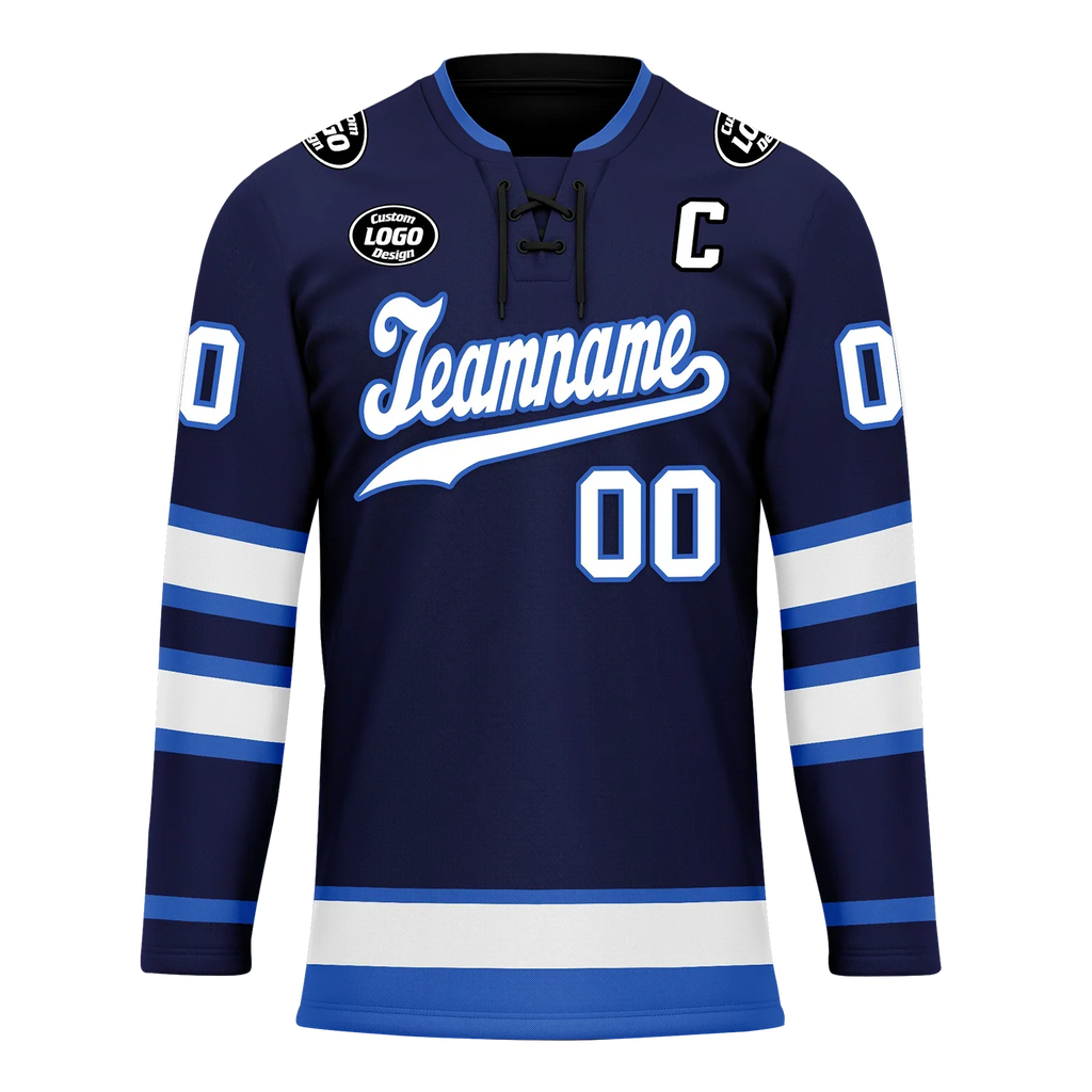 Custom Blue Personalized Hockey Jersey HCKJ01-D0a70d9 - Coolcustomize