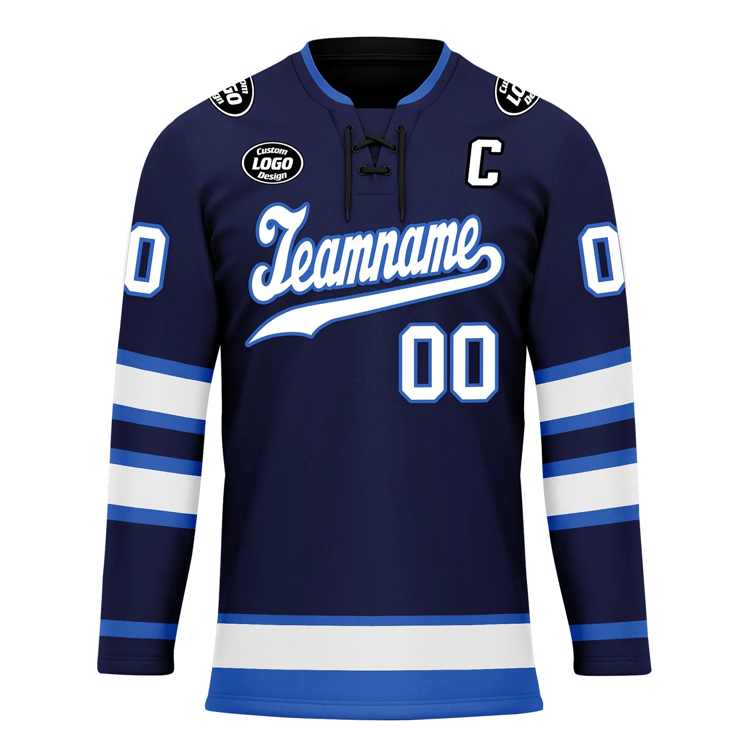 Custom Blue Personalized Hockey Jersey HCKJ01-D0a70d9 - Coolcustomize