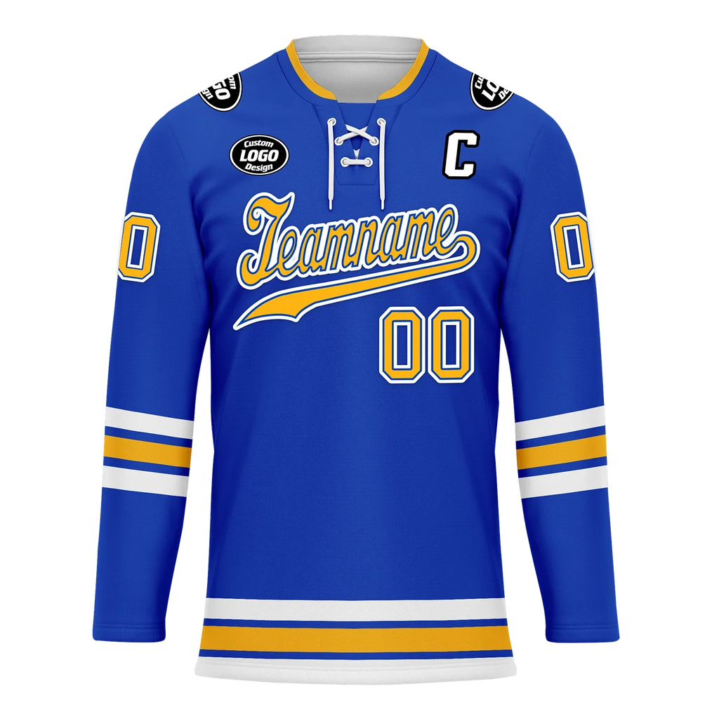 Custom Blue Yellow Personalized Hockey Jersey HCKJ01-D0a70cc - Coolcustomize