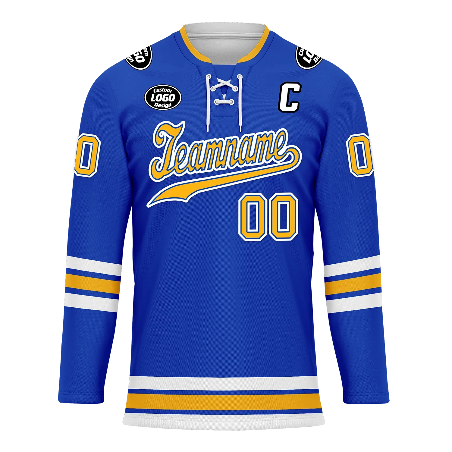 Custom Blue Yellow Personalized Hockey Jersey HCKJ01-D0a70cc - Coolcustomize