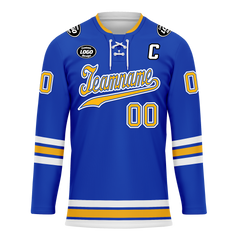 Custom Blue Yellow Personalized Hockey Jersey HCKJ01-D0a70cc