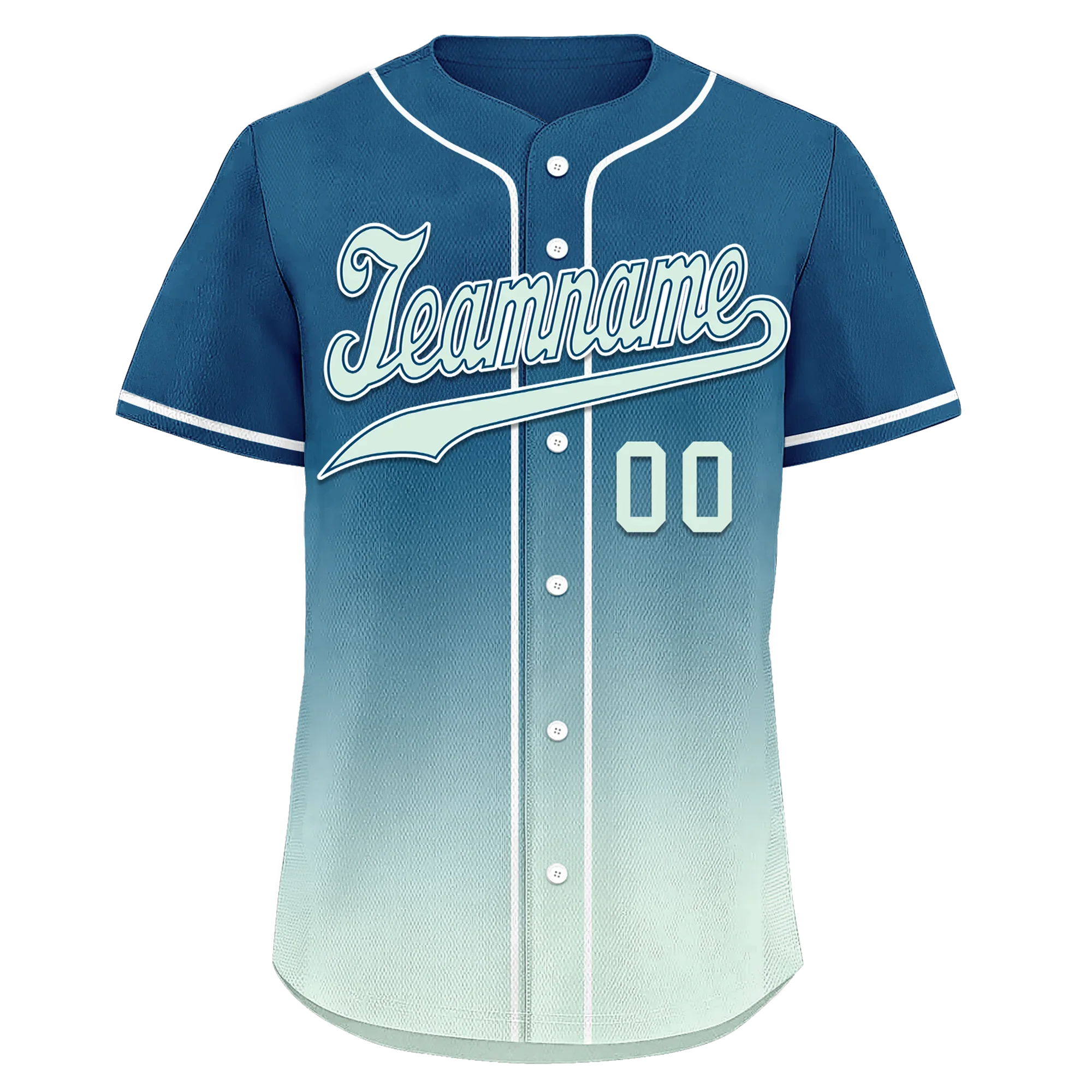 Custom Blue Fade Fashion Personalized Authentic Baseball Jersey BSBJ01-D0a70f9 - Coolcustomize
