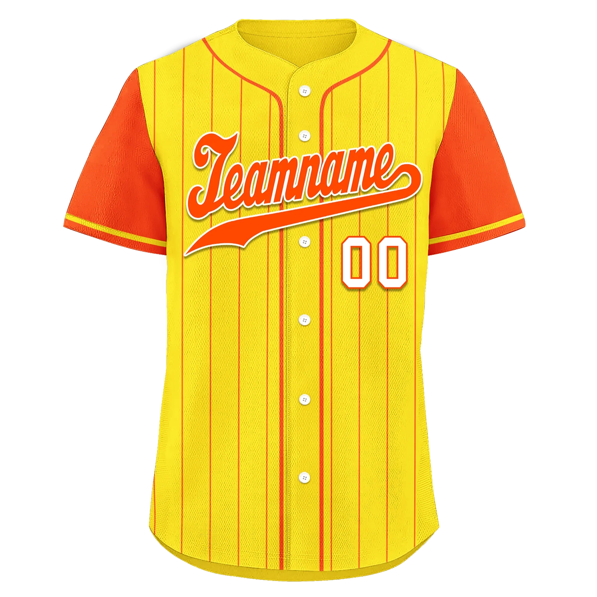 Custom Gold Orange Stripe Fashion Personalized Authentic Baseball Jersey BSBJ01-D017251 - Coolcustomize