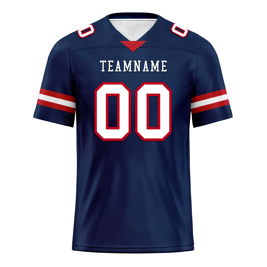 Custom Blue Classic Style Personalized Authentic Football Jersey FBJ02-bd0a70b0 - Coolcustomize