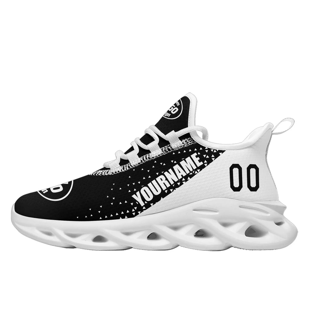 Custom Black White Jersey MaxSoul Shoes and Hat Combo Offer Personalized ZH-D0b0089-b - Coolcustomize
