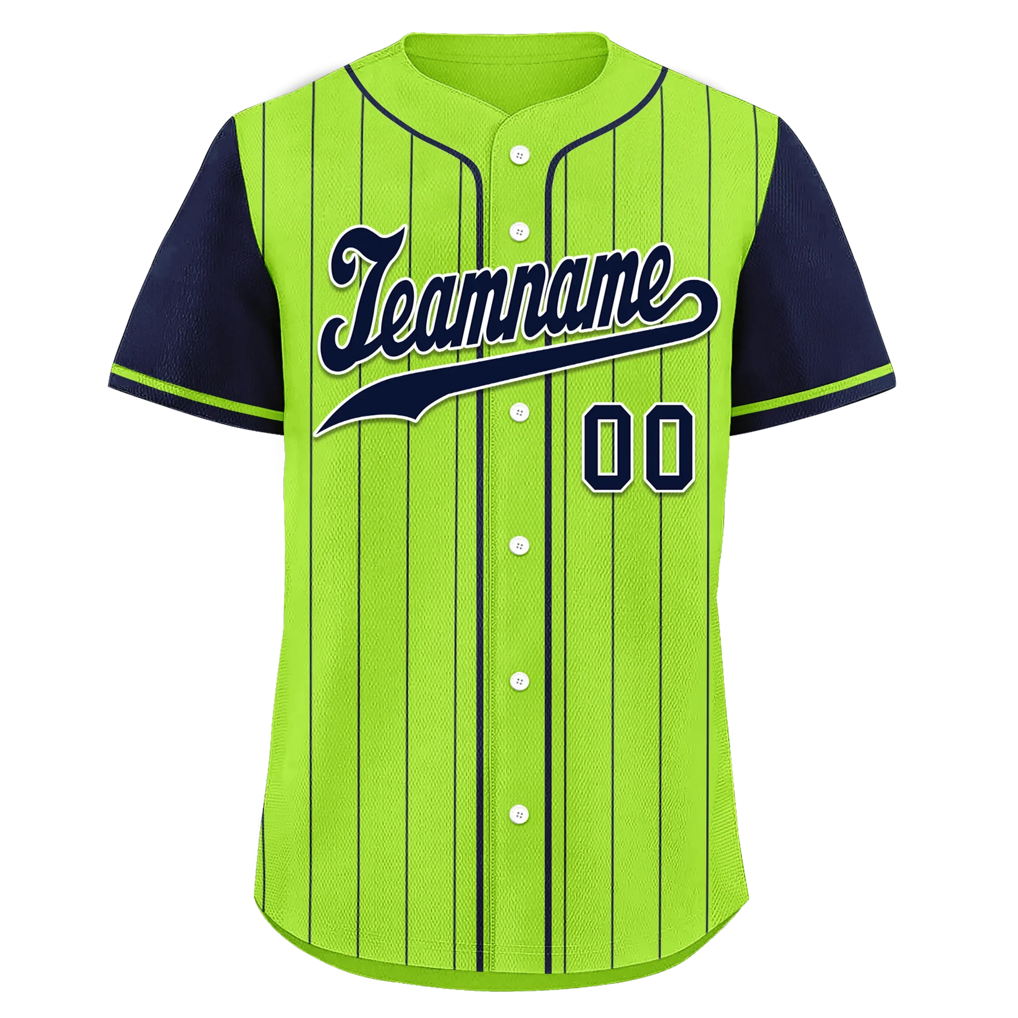 Custom Green Blue Stripe Fashion Personalized Authentic Baseball Jersey BSBJ01-D017232 - Coolcustomize