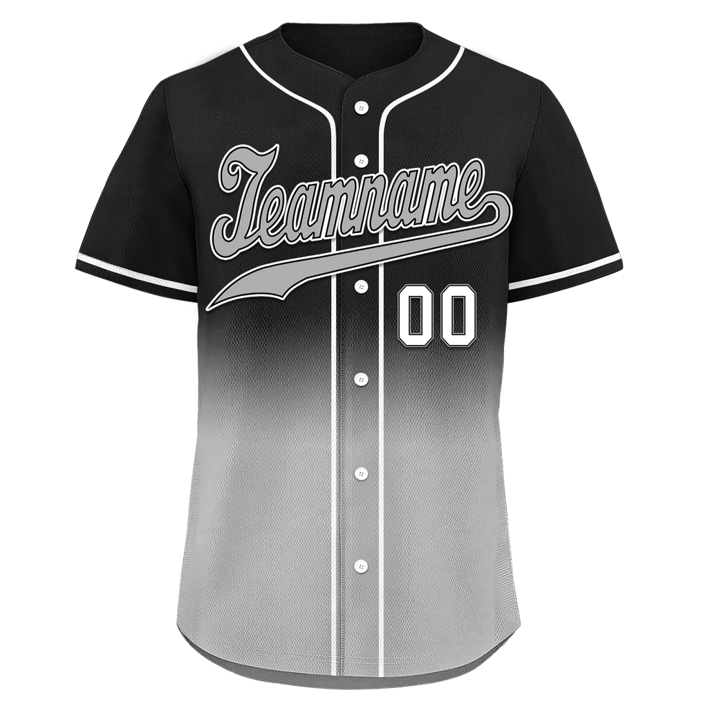 Custom Black Grey Fade Fashion Personalized Authentic Baseball Jersey BSBJ01-D0a70cf - Coolcustomize