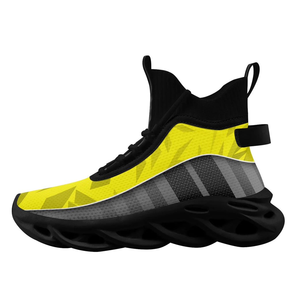 Custom Gray Yellow Maxsoul Shoes Personalized Sneaker FN029A-D020158-9 - Coolcustomize