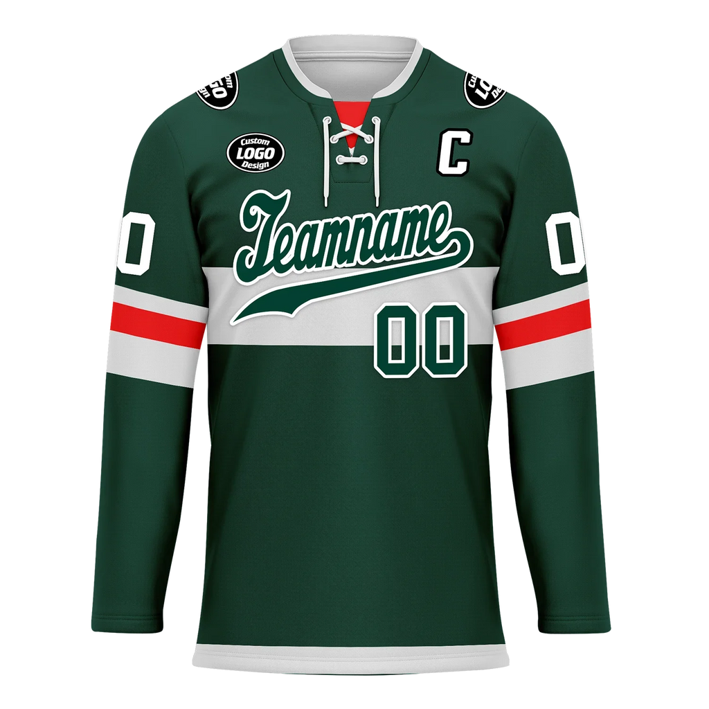 Custom Green Personalized Hockey Jersey HCKJ01-D0a70b9 - Coolcustomize