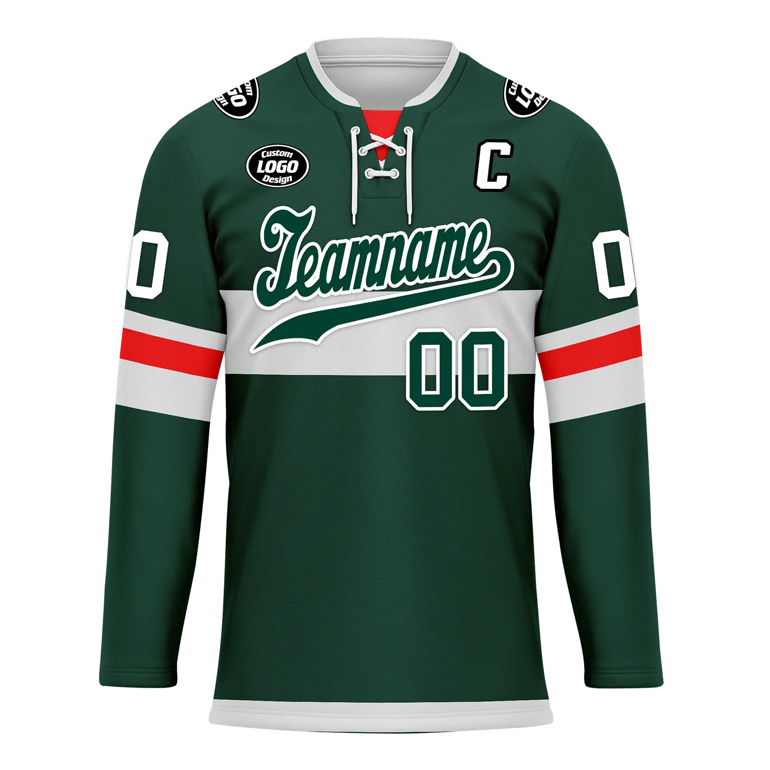 Custom Green Personalized Hockey Jersey HCKJ01-D0a70b9 - Coolcustomize