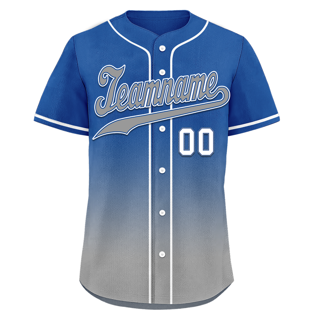 Custom Blue Grey Fade Fashion Personalized Authentic Baseball Jersey BSBJ01-D0a70bf - Coolcustomize