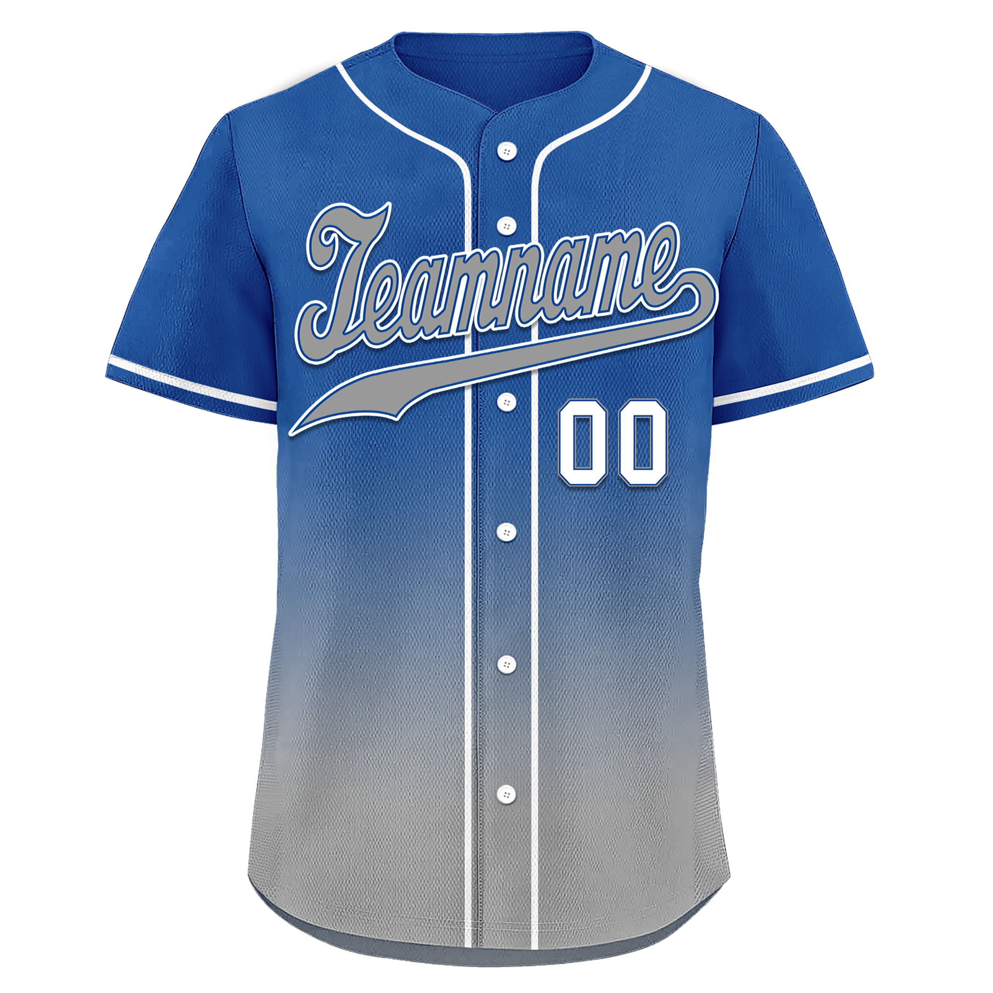 Custom Blue Grey Fade Fashion Personalized Authentic Baseball Jersey BSBJ01-D0a70bf - Coolcustomize