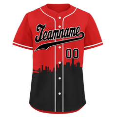 Custom Red Black City Edition Personalized Authentic Baseball Jersey BSBJ01-D017126