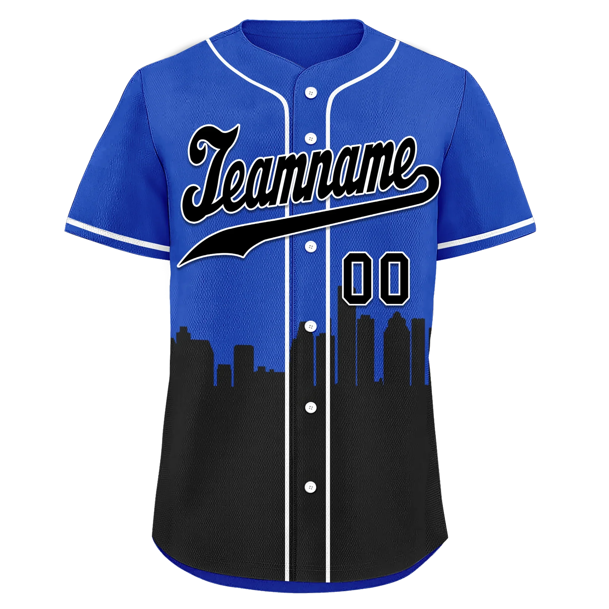 Custom Blue Black City Edition Personalized Authentic Baseball Jersey BSBJ01-D017127 - Coolcustomize