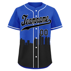 Custom Blue Black City Edition Personalized Authentic Baseball Jersey BSBJ01-D017127