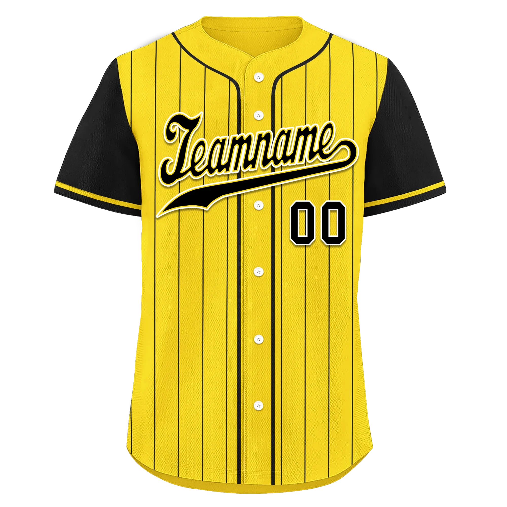 Custom Gold Black Stripe Fashion Personalized Authentic Baseball Jersey BSBJ01-D017218 - Coolcustomize