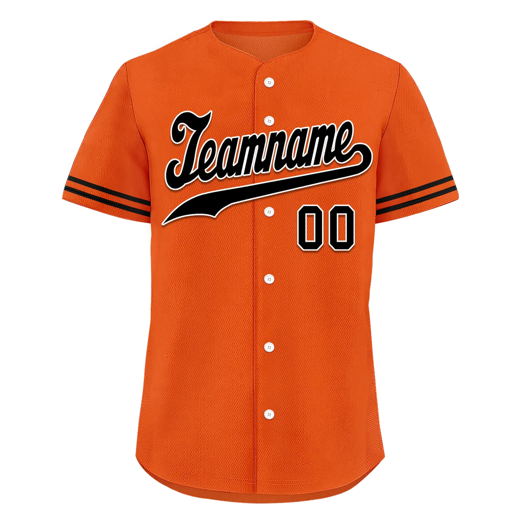 Custom Orange Black Classic Style Black Personalized Authentic Baseball Jersey BSBJ01-bd0fa0a - Coolcustomize
