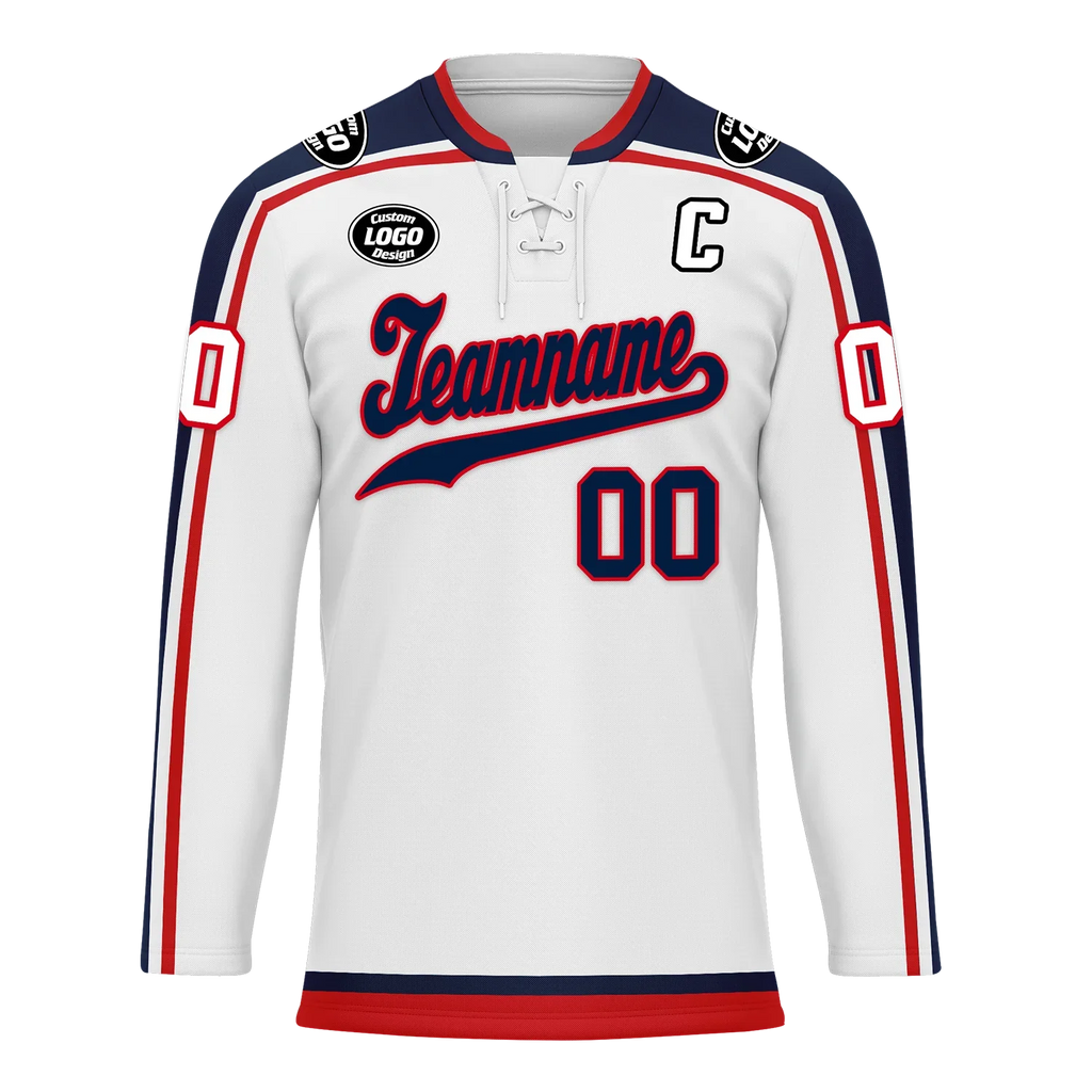 Custom White Personalized Hockey Jersey HCKJ01-D0a70fa - Coolcustomize