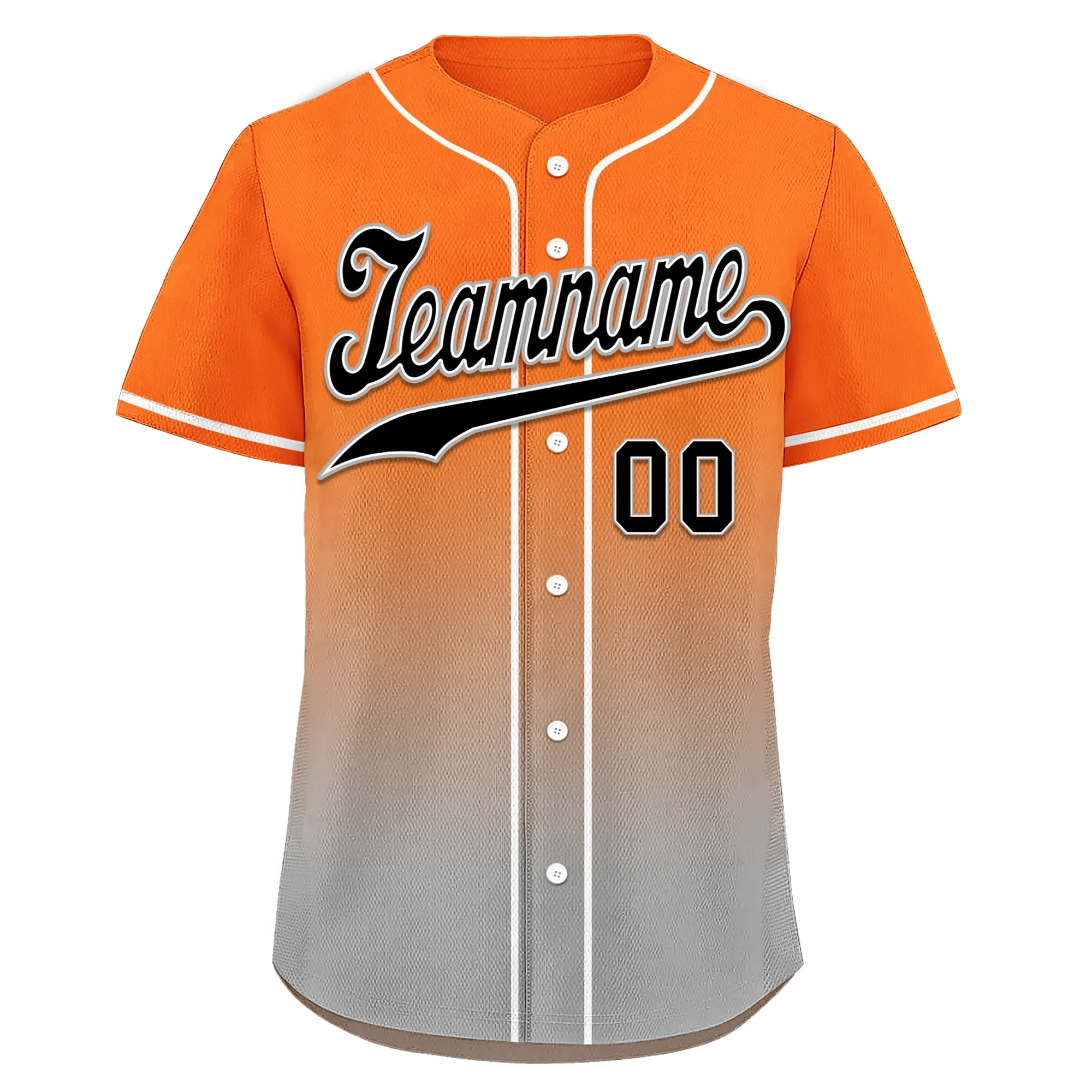 Custom Orange Grey Fade Fashion Personalized Authentic Baseball Jersey BSBJ01-D0a70ec - Coolcustomize
