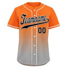 Custom Orange Grey Fade Fashion Personalized Authentic Baseball Jersey BSBJ01-D0a70ec