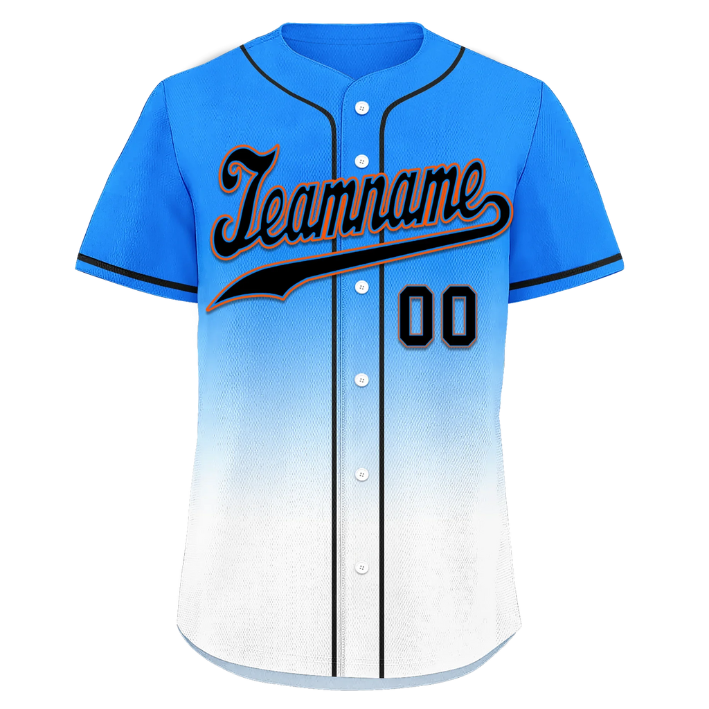 Custom Blue White Fade Fashion Personalized Authentic Baseball Jersey BSBJ01-D0a70ef - Coolcustomize