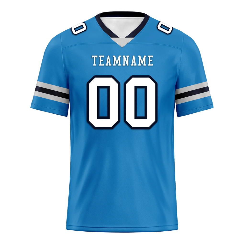 Custom Blue White Classic Style Personalized Authentic Football Jersey FBJ02-bd0a700c - Coolcustomize