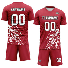 Custom Red Soccer Sets Jersey Personalized SCJ101-D28011