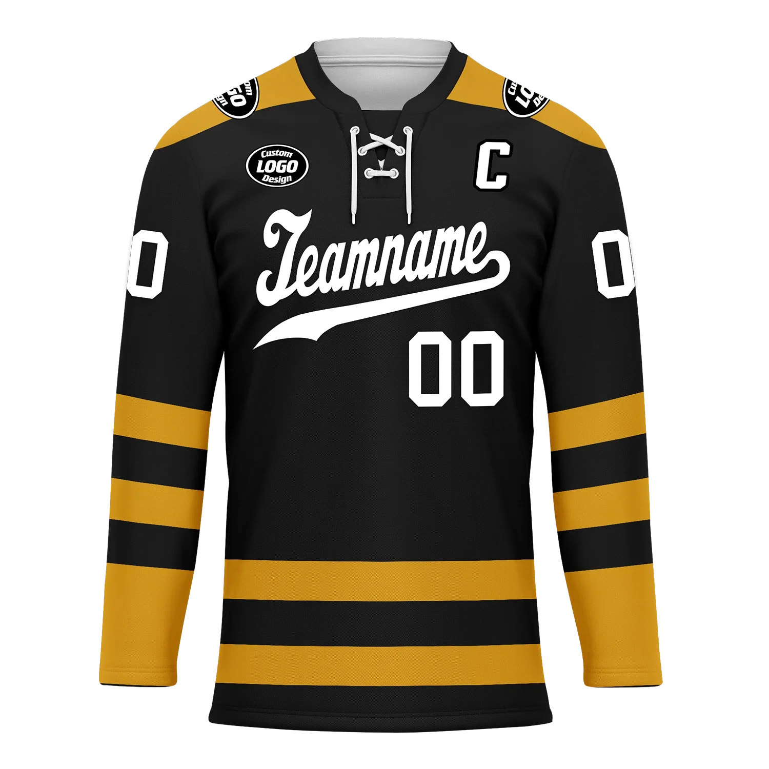 Custom Black Yellow Personalized Hockey Jersey HCKJ01-D0a70ee - Coolcustomize