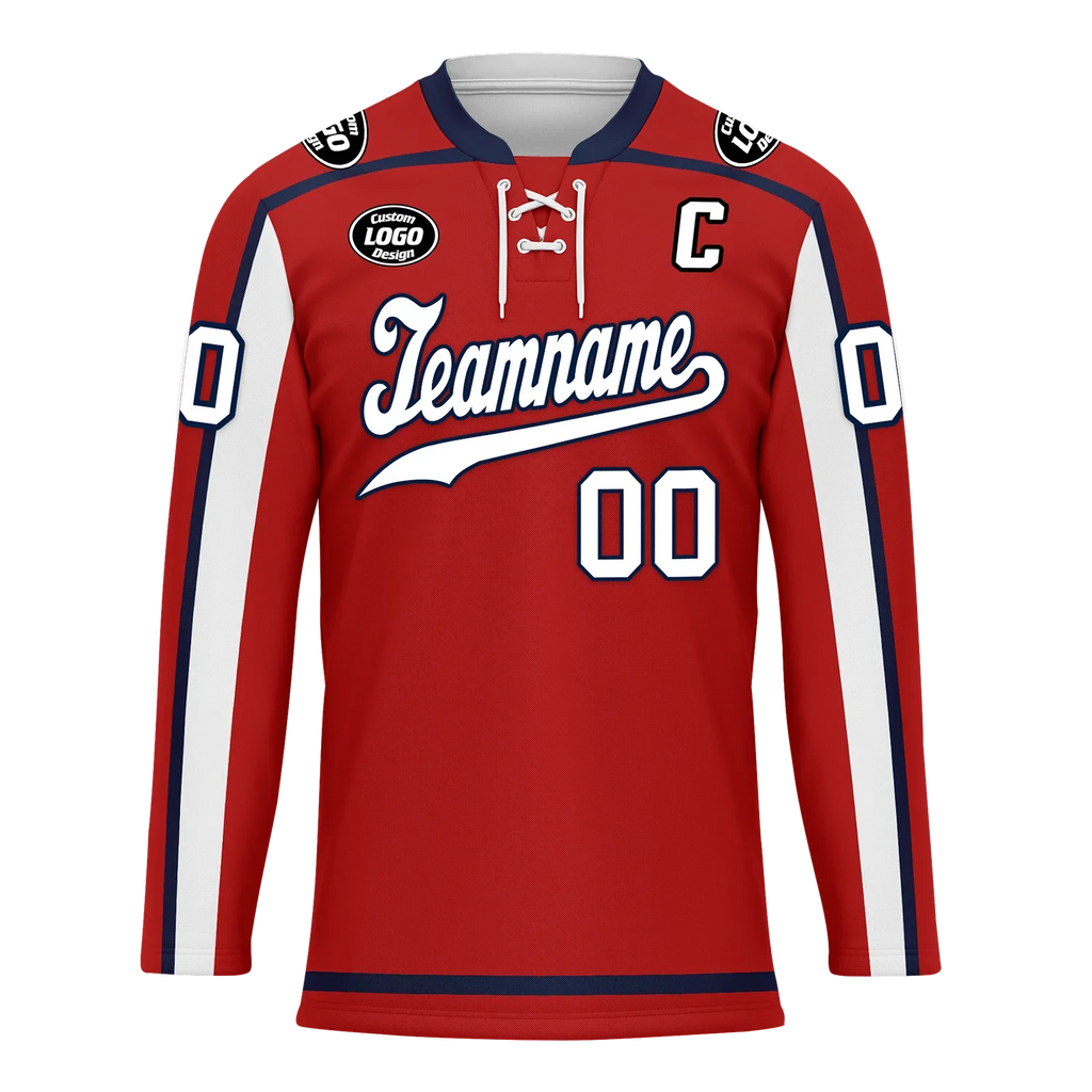 Custom Red Personalized Hockey Jersey HCKJ01-D0a70e9 - Coolcustomize