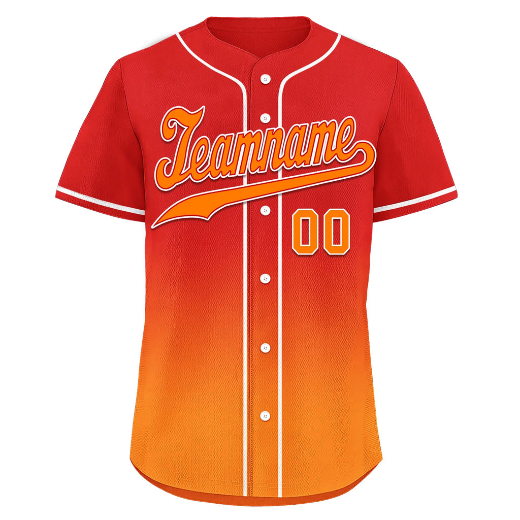 Custom Red Orange Fade Fashion Personalized Authentic Baseball Jersey BSBJ01-D0a70df - Coolcustomize