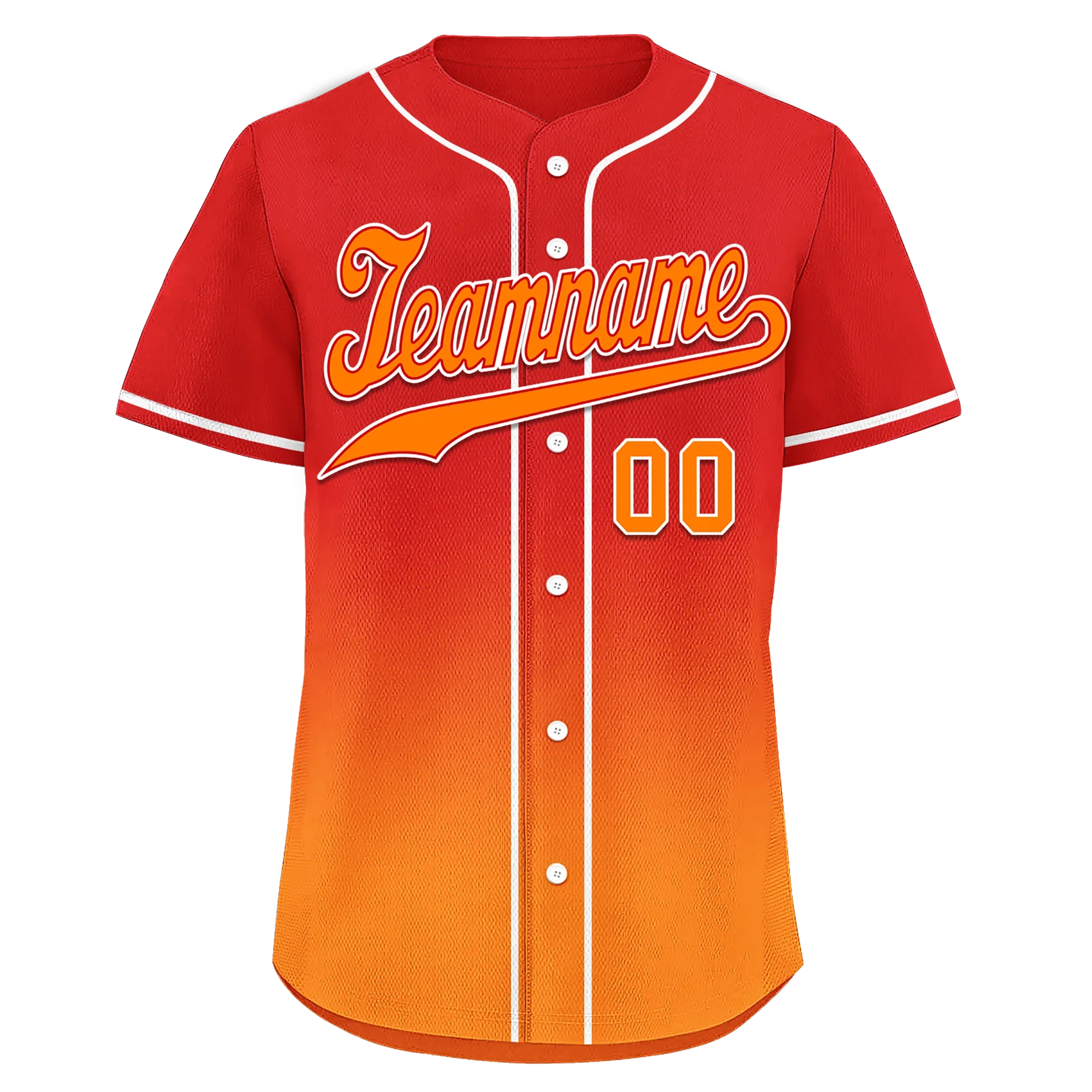 Custom Red Orange Fade Fashion Personalized Authentic Baseball Jersey BSBJ01-D0a70df - Coolcustomize