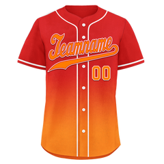 Custom Red Orange Fade Fashion Personalized Authentic Baseball Jersey BSBJ01-D0a70df