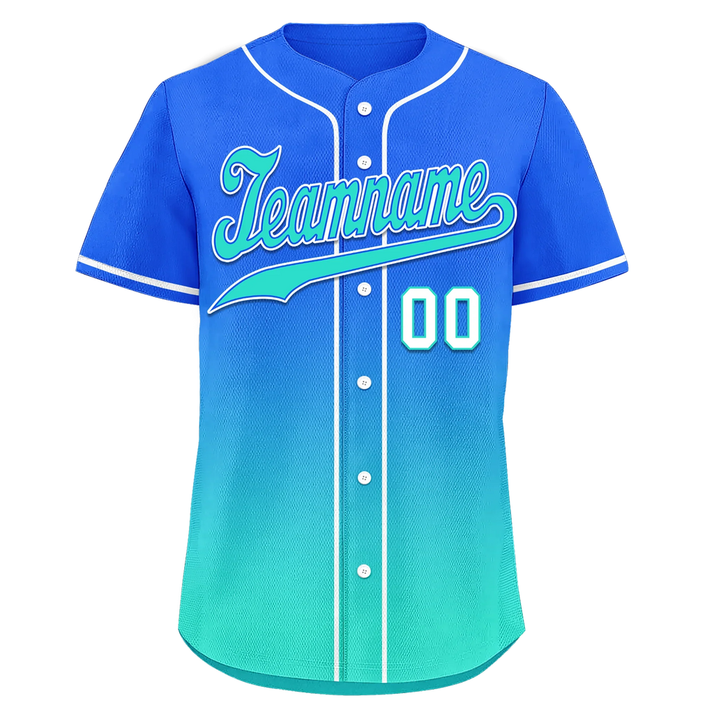 Custom Blue Cyan Fade Fashion Personalized Authentic Baseball Jersey BSBJ01-D0a70d8 - Coolcustomize