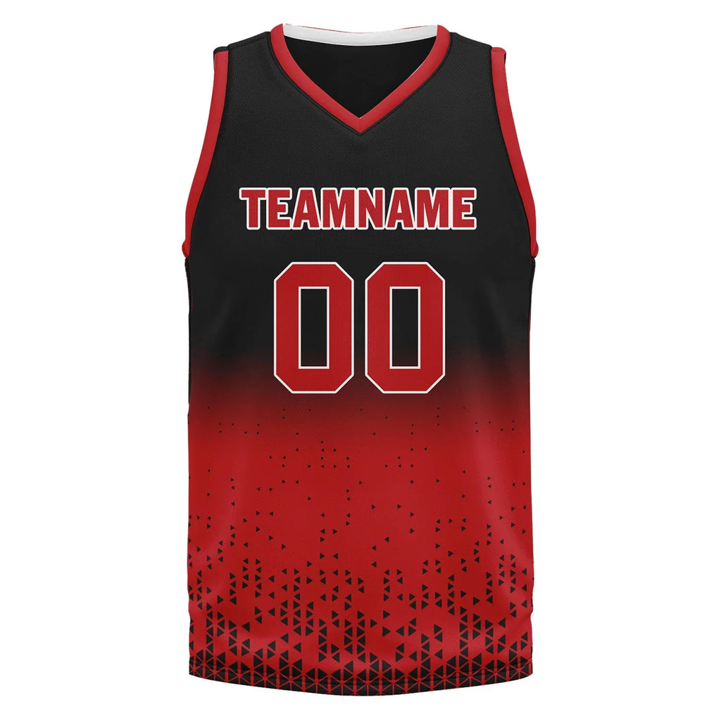 Custom Black Red Fade Fashion Sports Uniform Basketball Jersey BBJ01-D020102-4 - Coolcustomize