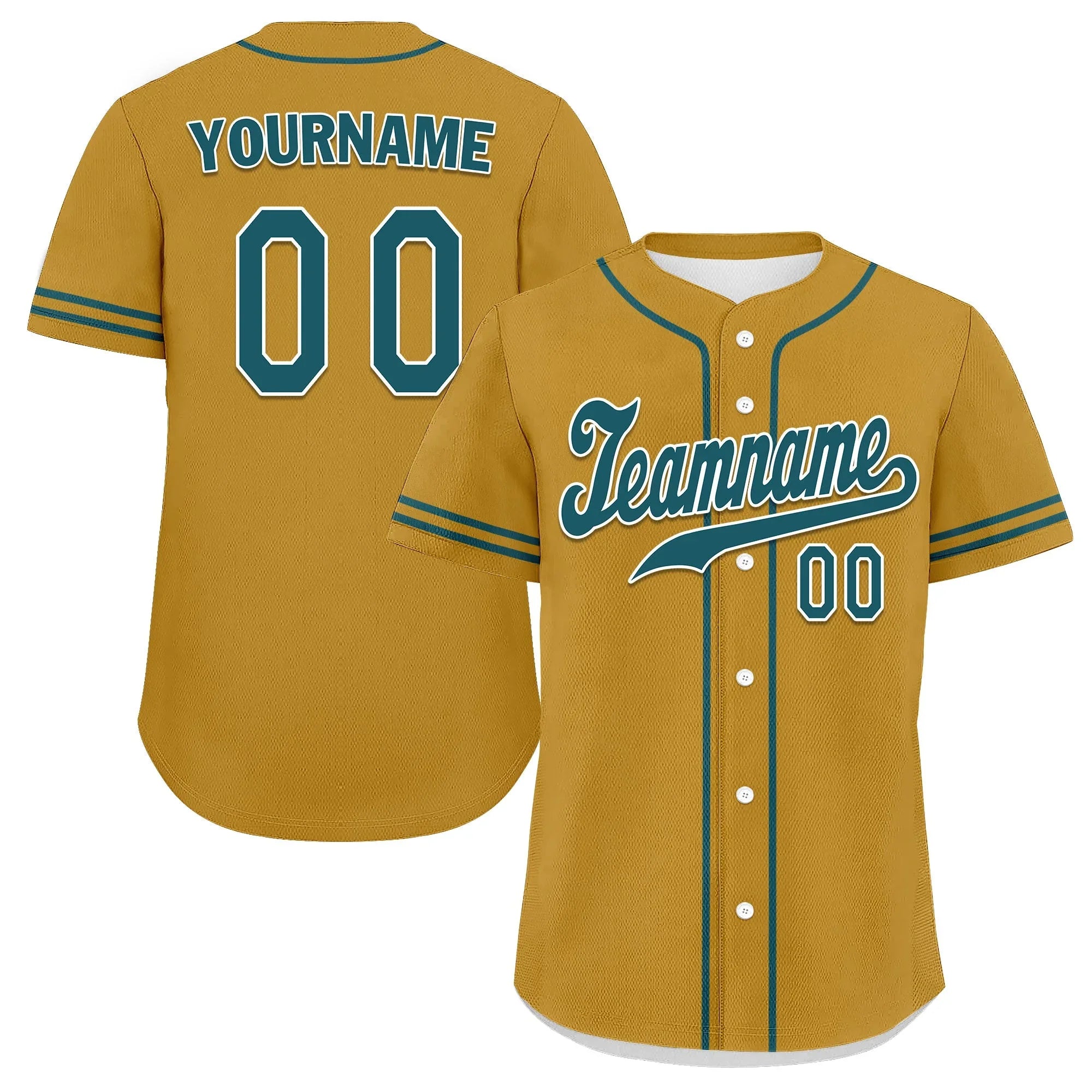 Custom Yellow Classic Style Green Personalized Authentic Baseball Jersey UN002-bd0b00d8-b - Coolcustomize