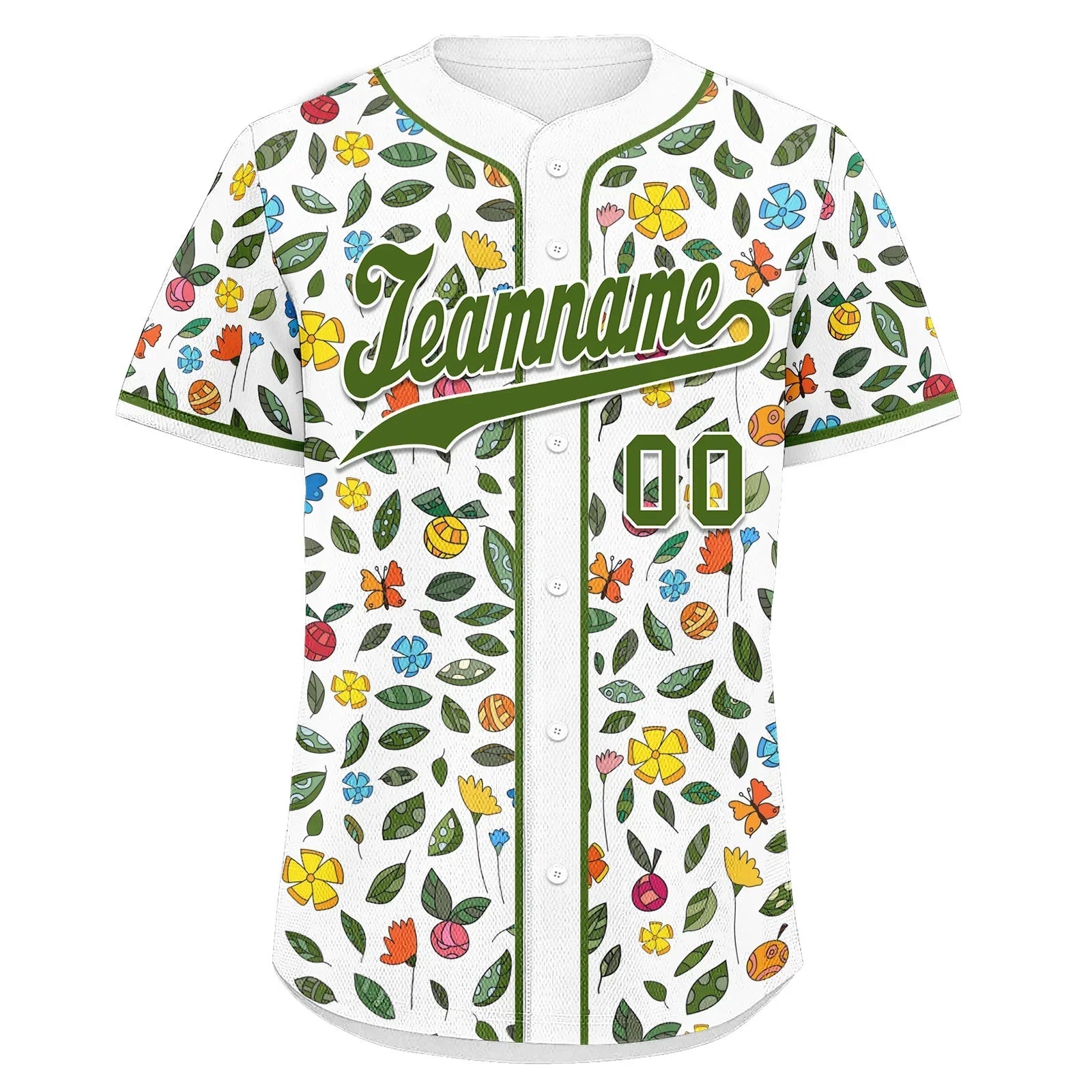 Custom Graffiti Pattern Abstract Floral Patterns Personalized Authentic Baseball Jersey BSBJ01-D020171-8 - Coolcustomize