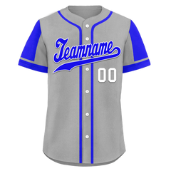 Custom Gray Purple Raglan Sleeves Personalized Authentic Baseball Jersey BSBJ01-D017189