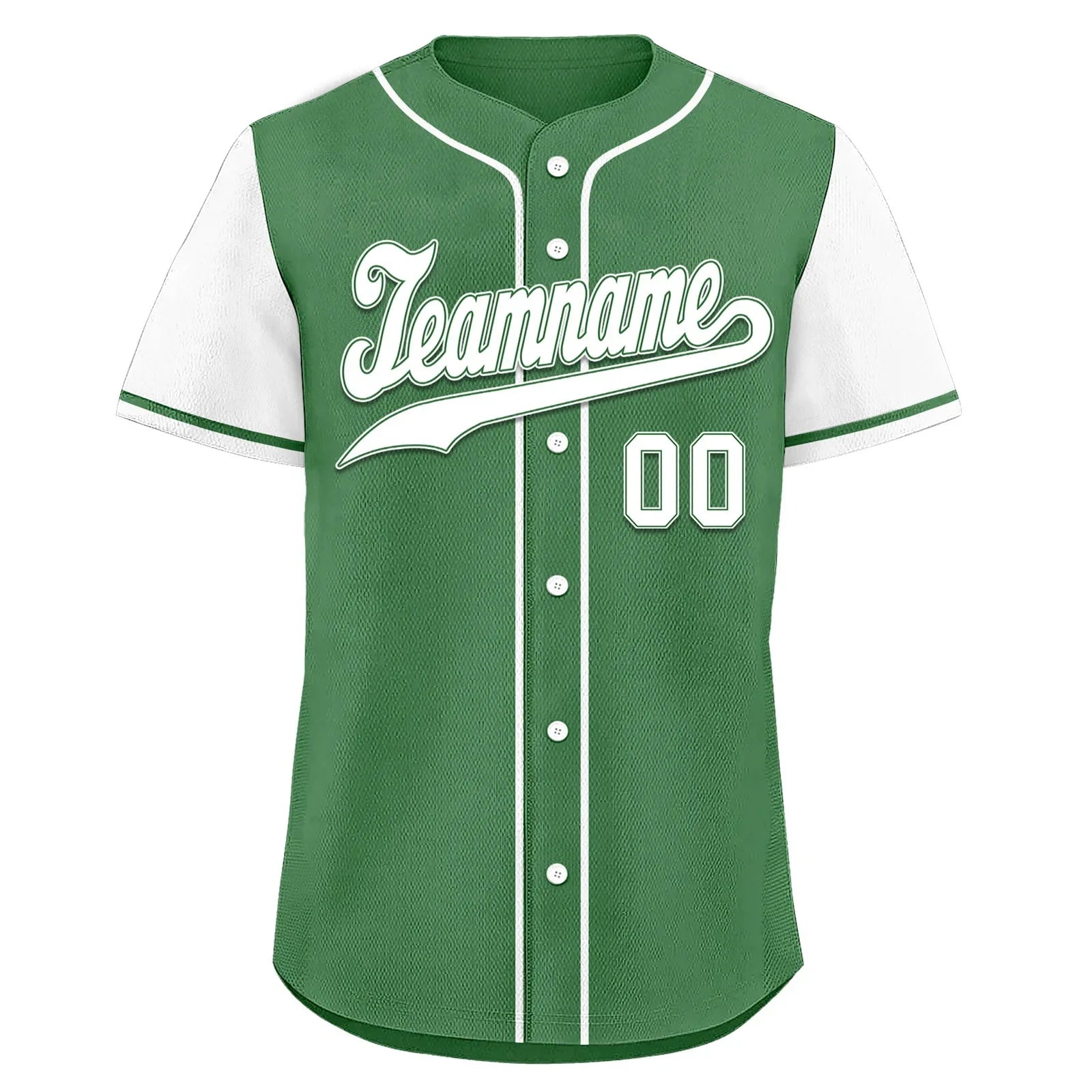 Custom Green White Raglan Sleeves Personalized Authentic Baseball Jersey BSBJ01-D020200-10 - Coolcustomize
