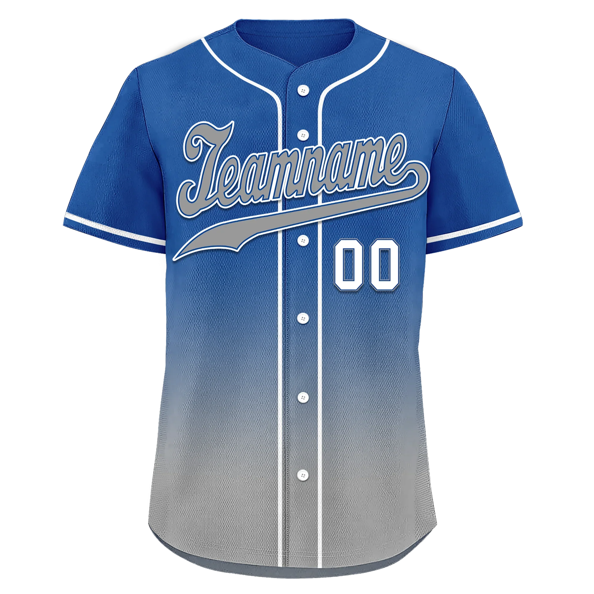 Custom Blue Grey Fade Fashion Personalized Authentic Baseball Jersey BSBJ01-D0a70bf - Coolcustomize