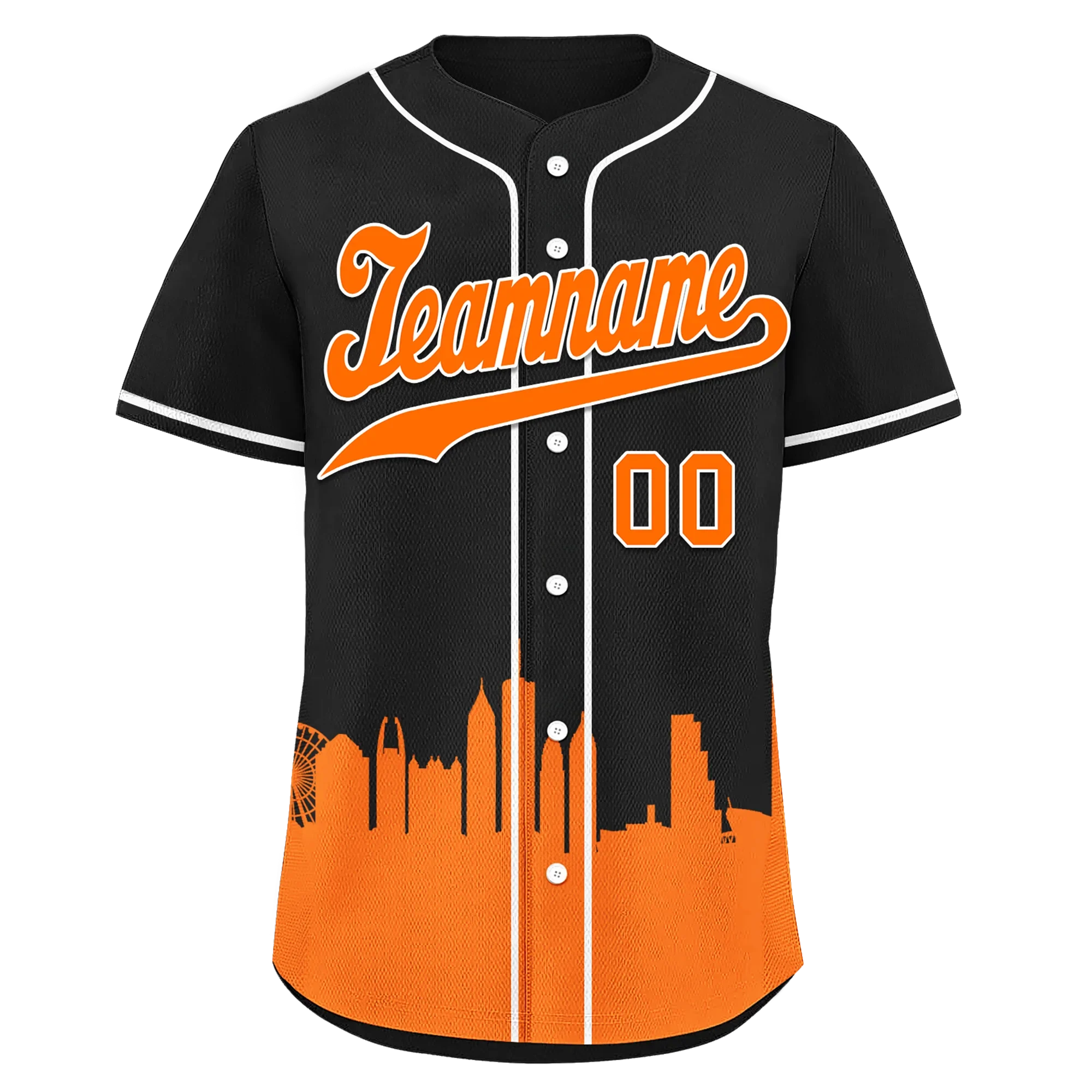 Custom Black Orange City Edition Personalized Authentic Baseball Jersey BSBJ01-D017133 - Coolcustomize