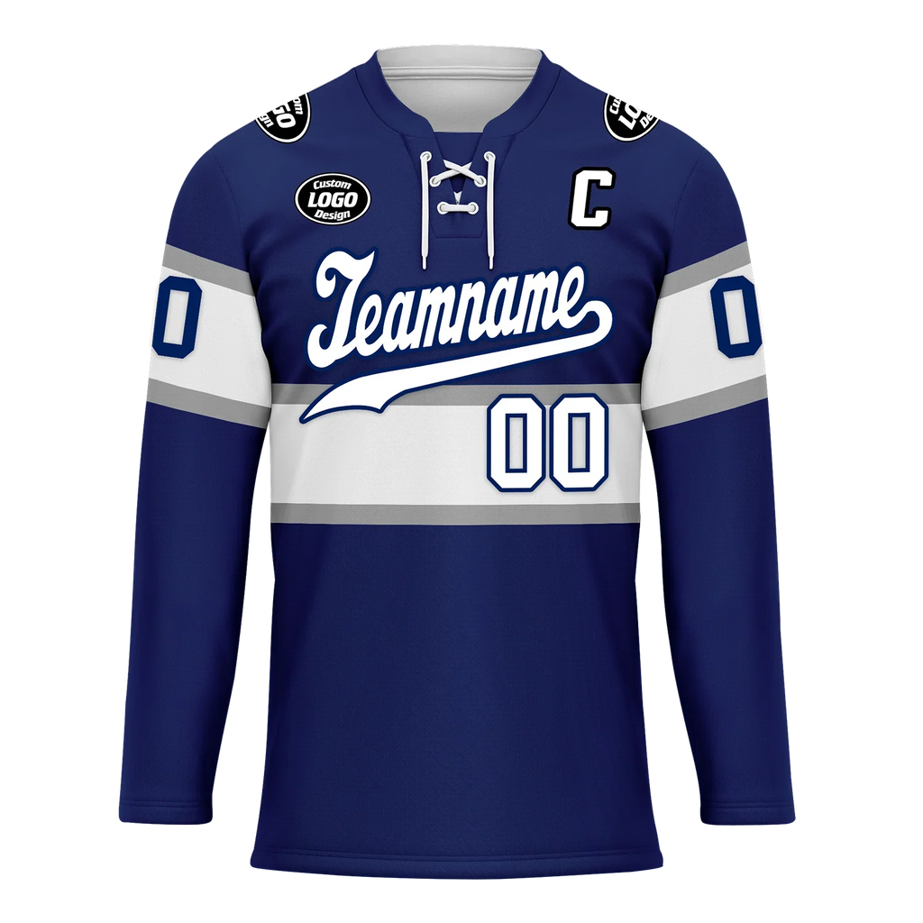 Custom Blue White Personalized Hockey Jersey HCKJ01-D0a70bd - Coolcustomize