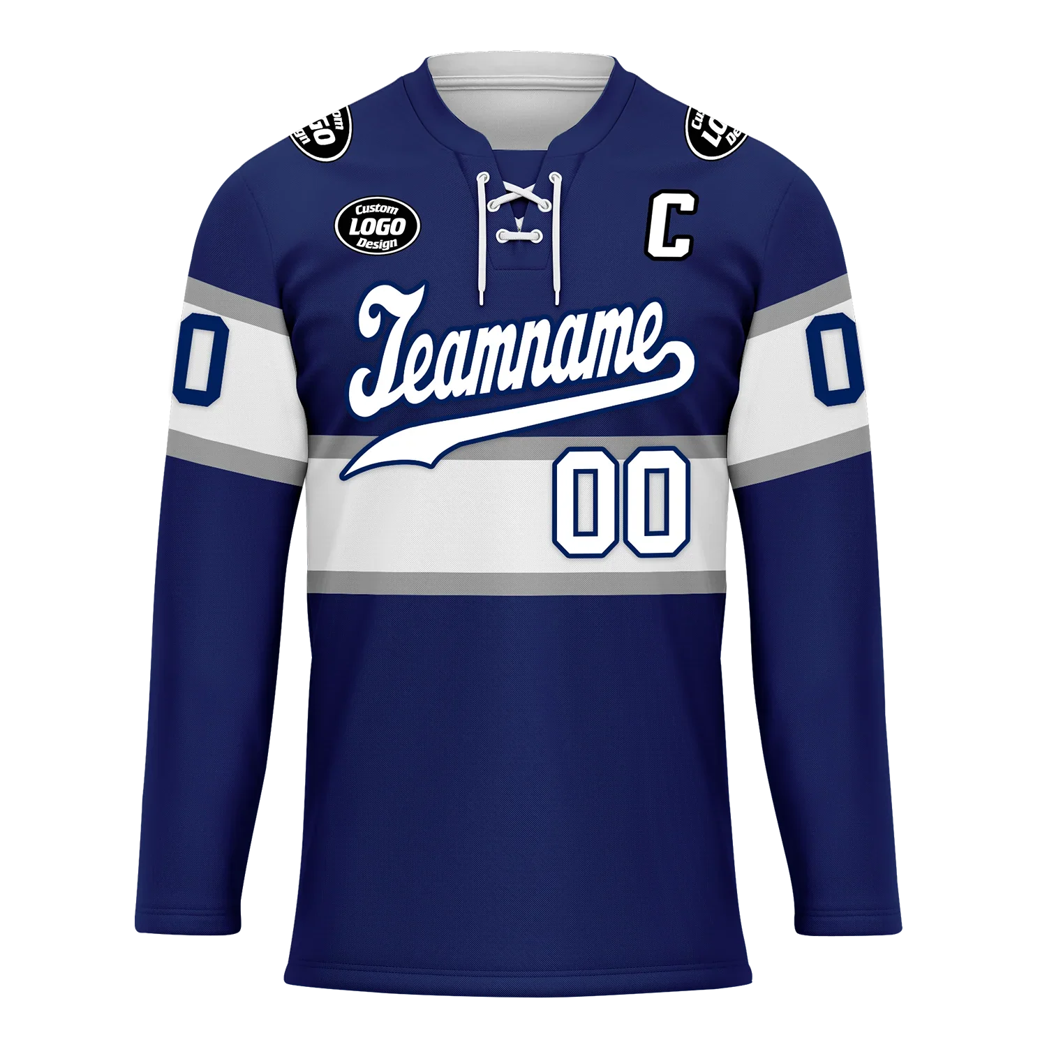 Custom Blue White Personalized Hockey Jersey HCKJ01-D0a70bd - Coolcustomize