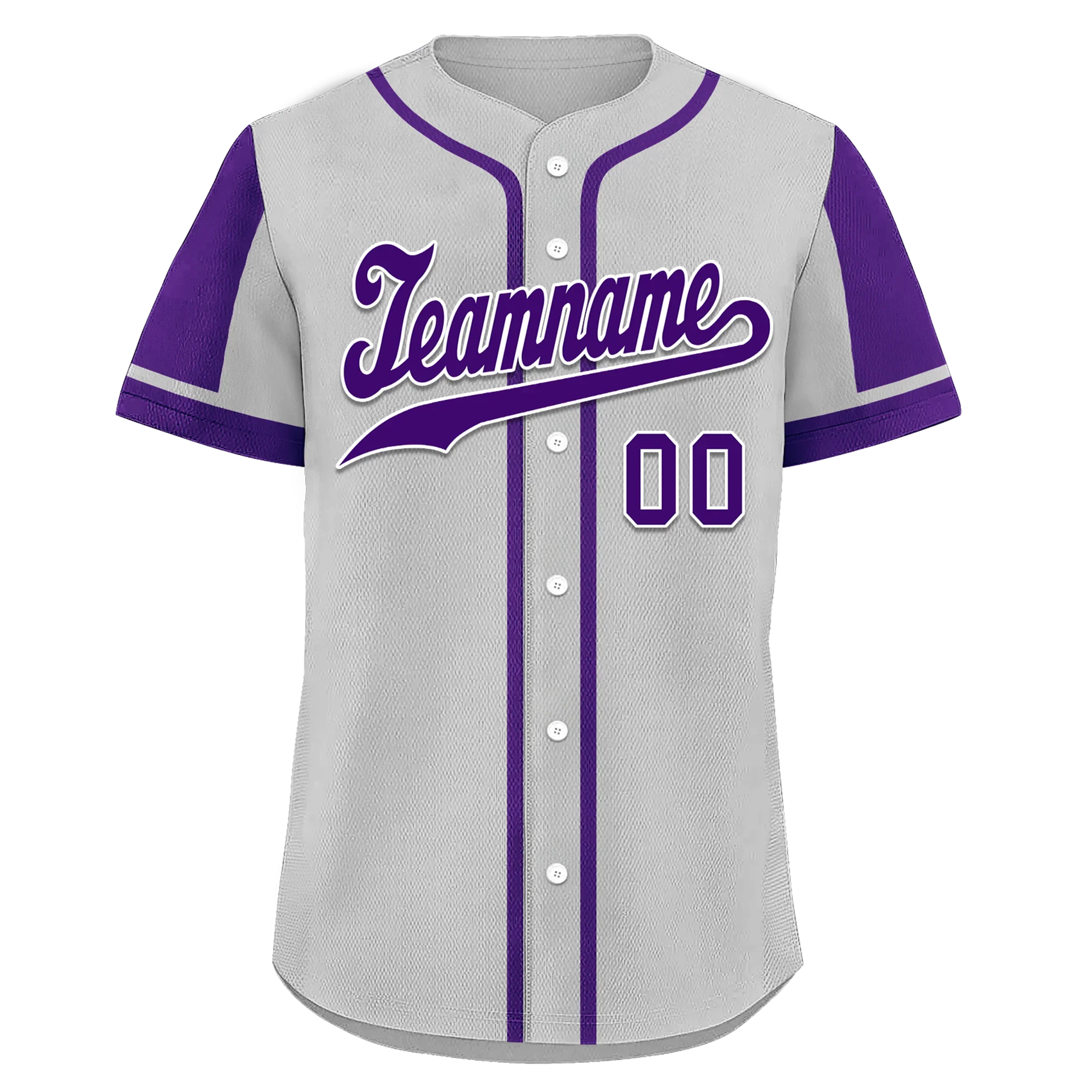 Custom Gray Purple Raglan Sleeves Personalized Authentic Baseball Jersey BSBJ01-D017186 - Coolcustomize