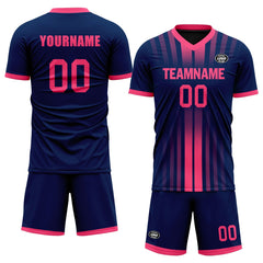 Custom Blue Pink Soccer Sets Jersey Personalized SCJ101-D020131-1